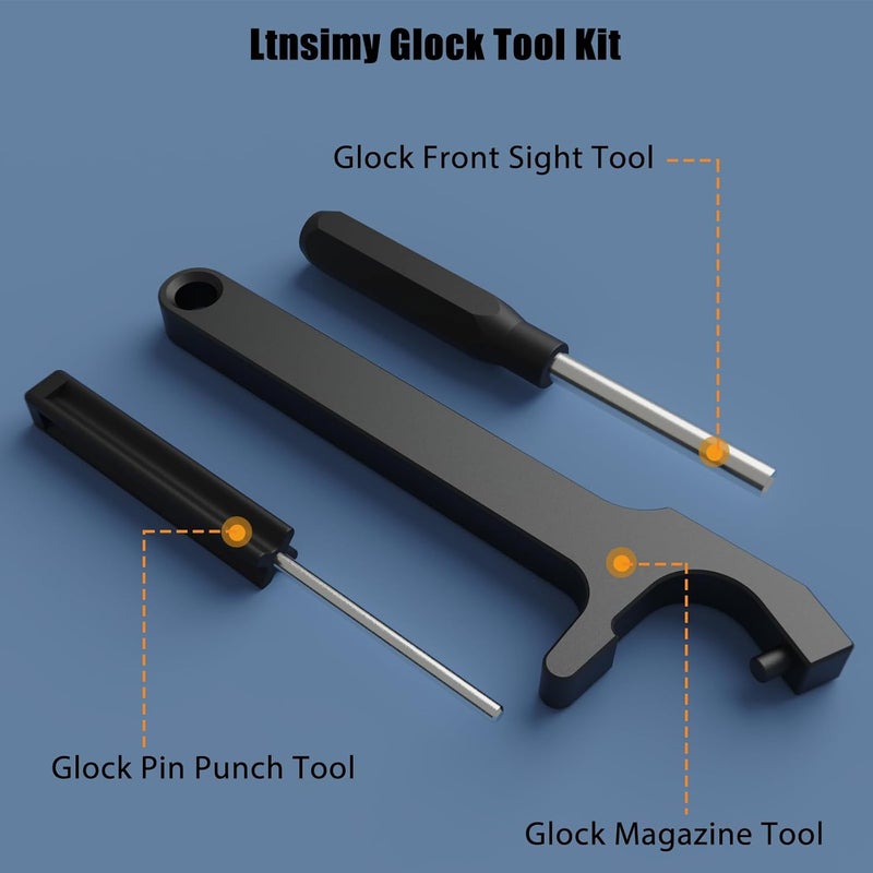 Ltnsimy Tool Kit for Glock with Storage Bag, Front Sight Remove Pin Punch Magazine Disassembly Tool for Glock 17 19 19x 26 27 43 43x Accessories - Image 5